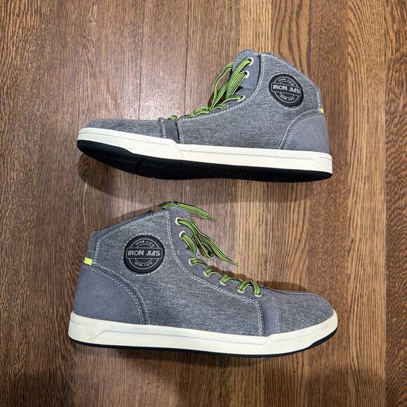 Iron Jias | JIA-016 Grey Denim Casual Motorcycle Riding Sneakers Size Men's 10 - Picture 15 of 16